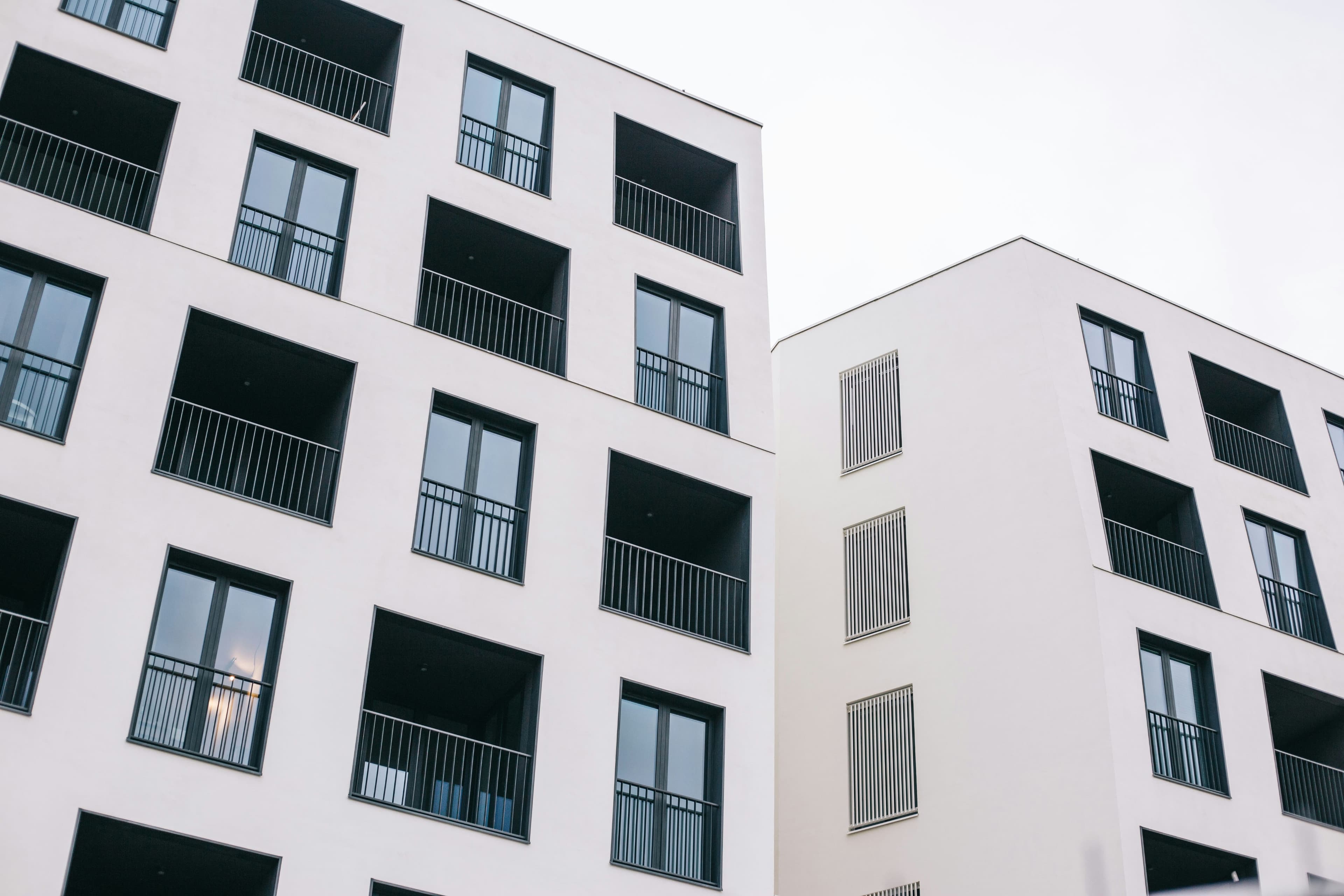 Exterior of apartment building.